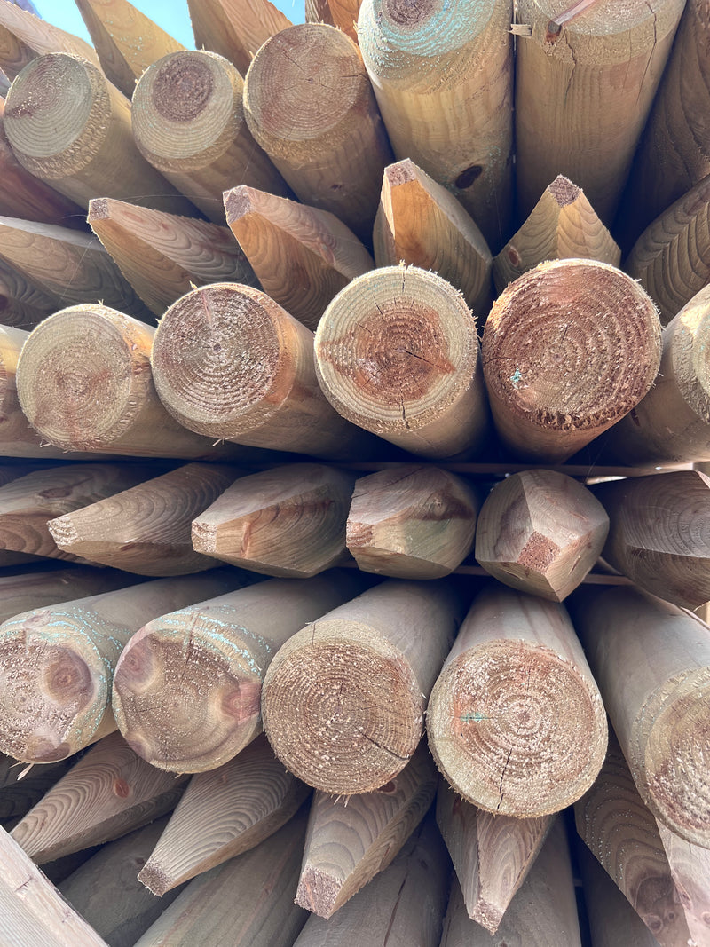 Round Tree Posts 10 Pack Round Fence Posts – mywoodshop